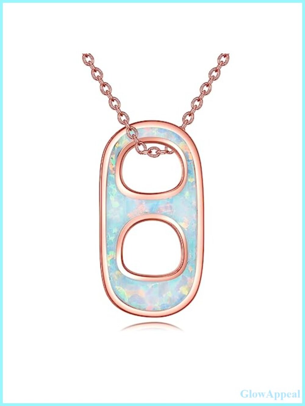 Sterling Silver Soda Tab Opal Pendant Necklace for Women 18" Cable Chain
